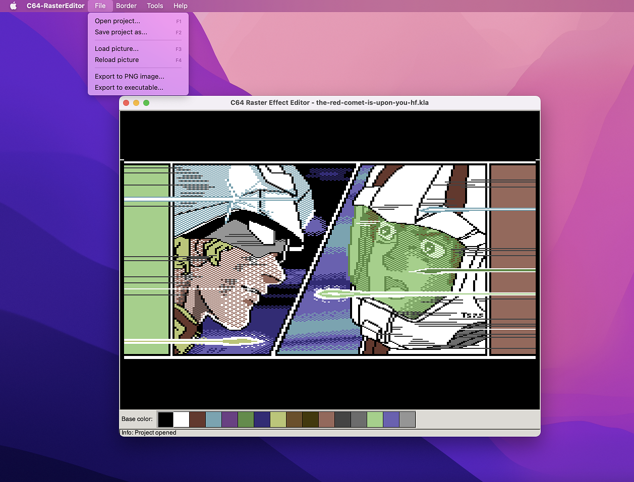 C64 Raster Effect Editor on macOS: The Red Comet Is Upon You by Titus75